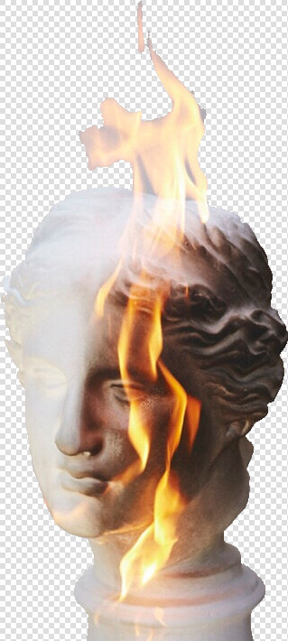 Sculpture Fire Aesthetic Vaporwave   Grunge Art Aesthetic  HD Png DownloadTransparent PNG