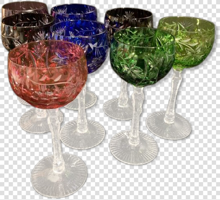 Saint Louis Baccarat Colored Crystal Wine Glasses   Champagne Stemware  HD Png DownloadTransparent PNG