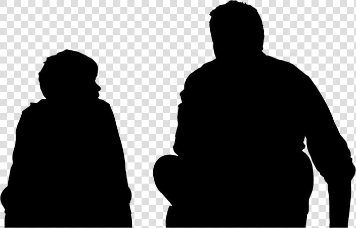 Father And Son Sitting Silhouette Minus Landscape   Father And Son Silhouette Png  Transparent PngTransparent PNG