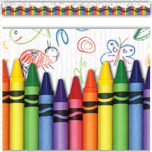 Crayons Border Trim   Crayon Bulletin Board Border  HD Png DownloadTransparent PNG