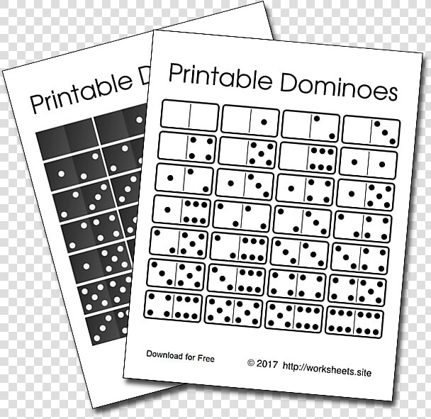 Free Printable Dominoes Pdf Black And White  HD Png DownloadTransparent PNG