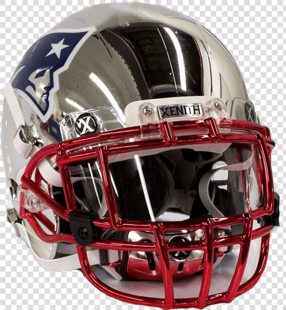 New England Patriots Chrome Plated Football Helmet   Face Mask  HD Png DownloadTransparent PNG