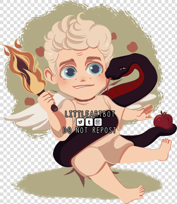 Ineffable Husbands In The Garden 👼🐍🍎 get It On Merch   Cartoon  HD Png DownloadTransparent PNG