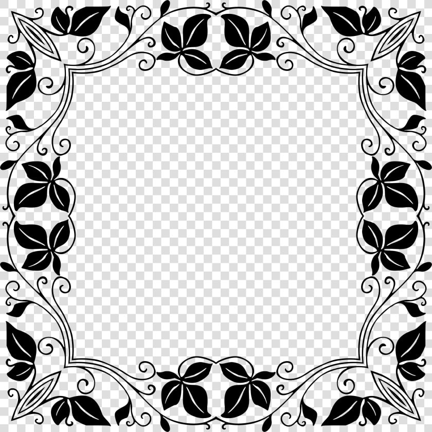 Corners Vector Batik   Black And White Border Design  HD Png DownloadTransparent PNG