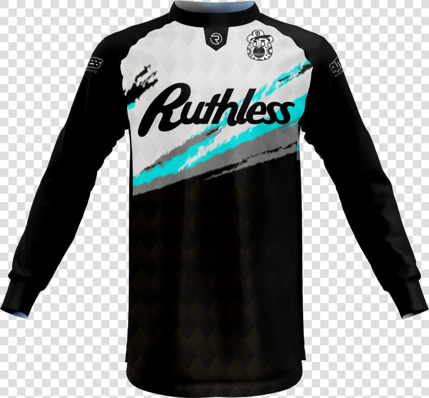 Ripped Checkers Breeze Jersey   Long sleeved T shirt  HD Png DownloadTransparent PNG