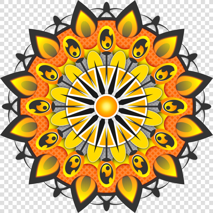 Mandala Yellow Clip Arts   Mandala Amarela  HD Png DownloadTransparent PNG