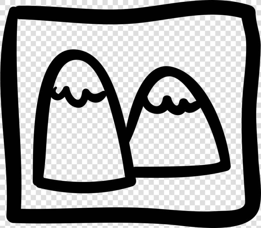 Mountains Hand Drawn Image Outline   Icon  HD Png DownloadTransparent PNG