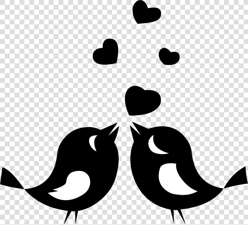 Love Birds Clipart Black And White 18802   Love Birds Clipart Black And White  HD Png DownloadTransparent PNG