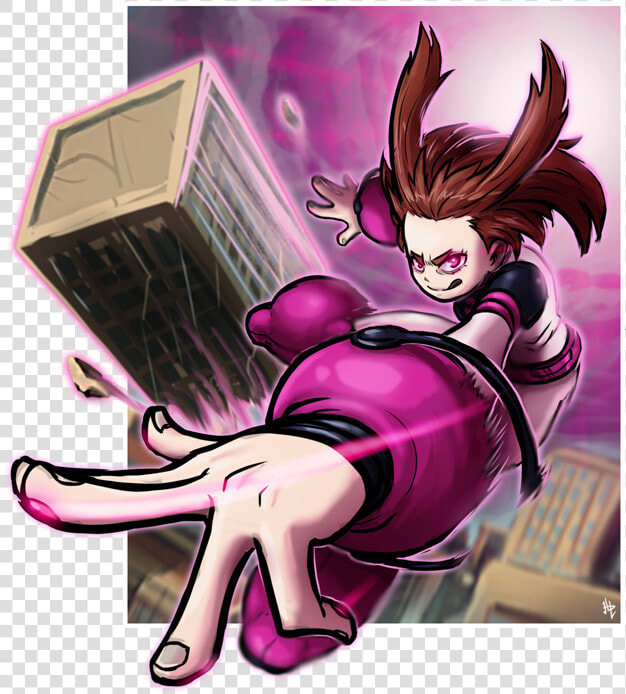 Bnha Action Shot   Uraraka Trigger  HD Png DownloadTransparent PNG