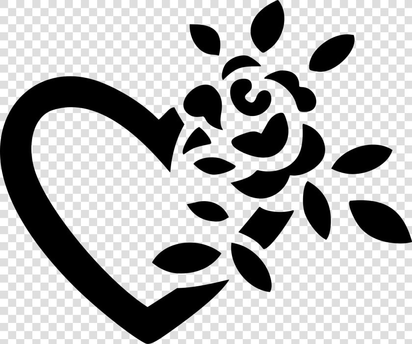 Rose And Heart Clip Arts   Simple Border Design Heart  HD Png DownloadTransparent PNG