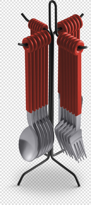 Mono Ring Flatware Set 24 Stand Red  HD Png DownloadTransparent PNG