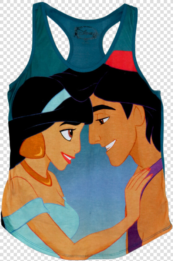 A Blue Tanktop With Aladdin And Jasmine After They   Aladdin And Jasmine Disney  HD Png DownloadTransparent PNG