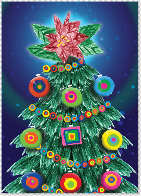 Holiday Tree With A Poinsettia As The Star On Top    Christmas Tree  HD Png DownloadTransparent PNG