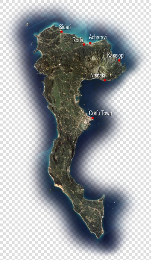 Main Strongili   Corfu Map  HD Png DownloadTransparent PNG