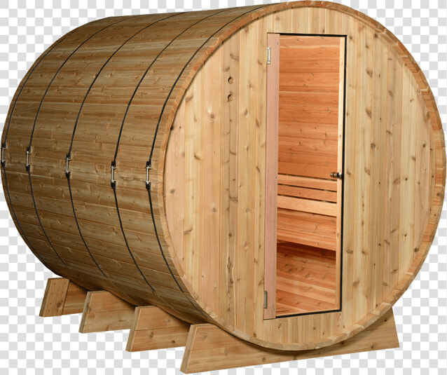 Outdoor Barrel Sauna   Barrel Sauna  HD Png DownloadTransparent PNG