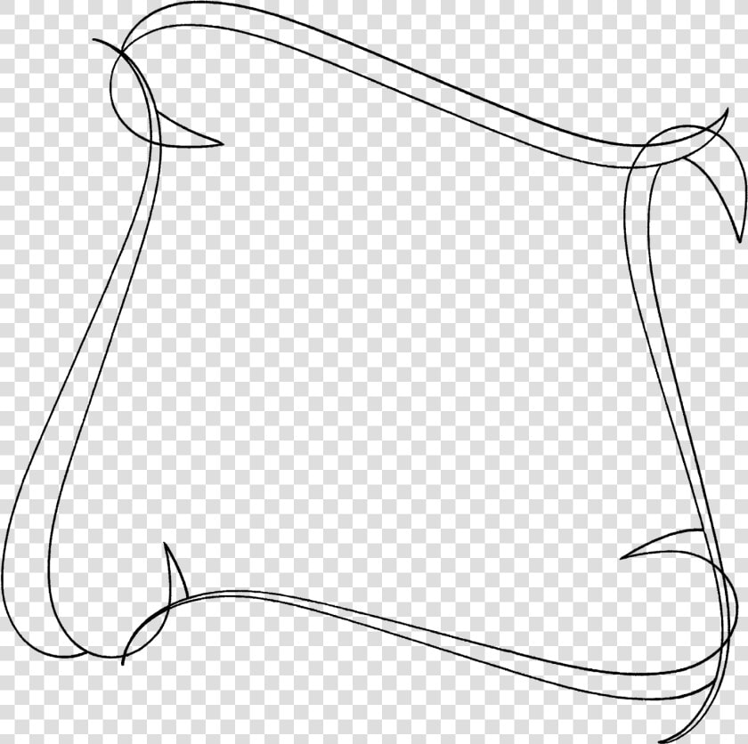 Line Clipart Curvy   Hand Drawn Frame Png  Transparent PngTransparent PNG