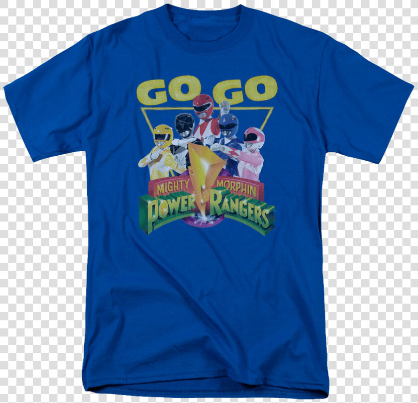 Go Go Power Rangers Shirt   Power Rangers T Shirt Blue  HD Png DownloadTransparent PNG