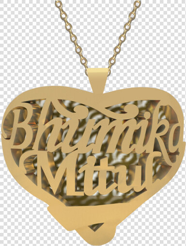 Personalised Couple Heart Name Necklace Opjc08   Mithun Name Chain  HD Png DownloadTransparent PNG