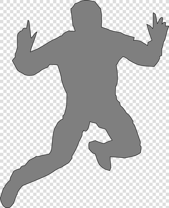 Man  Jumping  Leaping  Hands Up  Joy  Success   Silhouette Of A Person Jumping  HD Png DownloadTransparent PNG