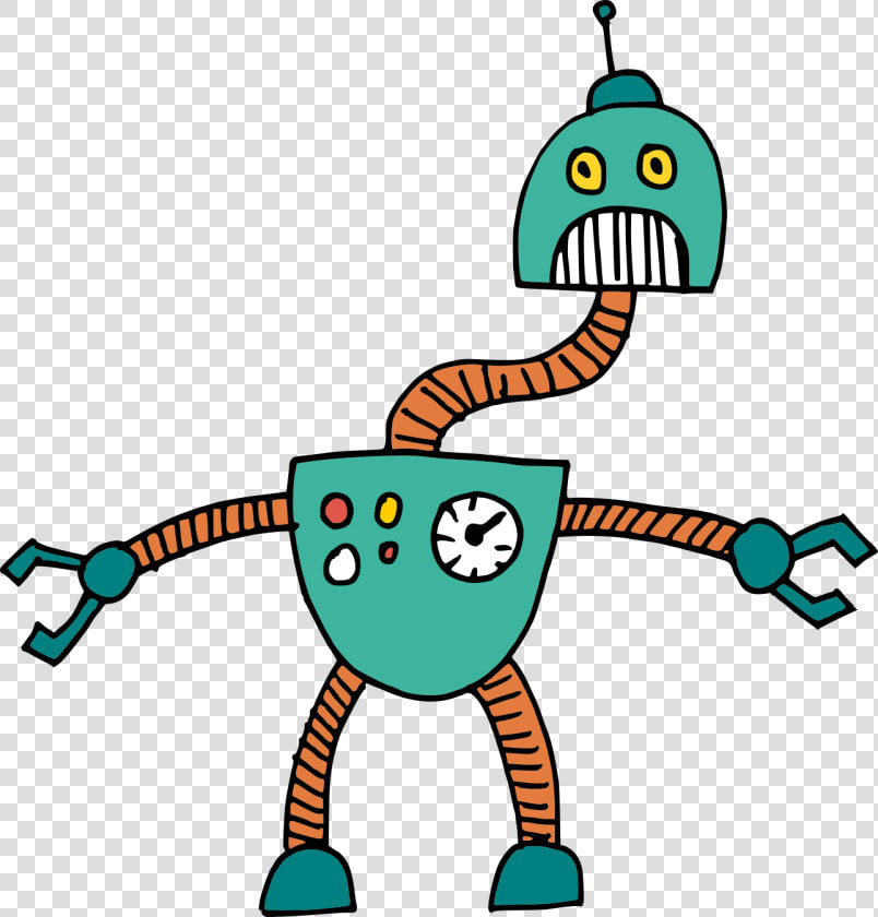 6 Silly Cartoon Robot Vector 1   Cartoon Image Png Transparent  Png DownloadTransparent PNG