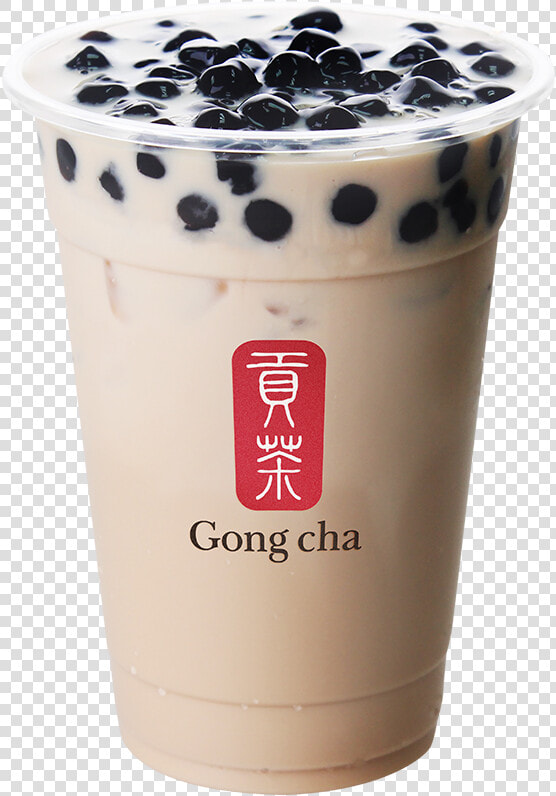 Milk Tea With Black Pearl   Gong Cha Pearl Milk Tea  HD Png DownloadTransparent PNG