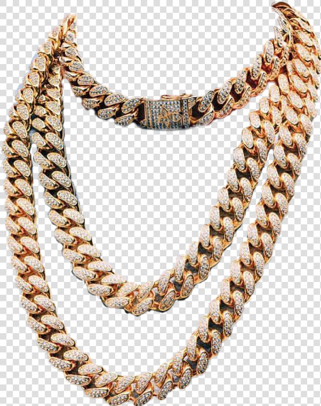  gold  diamonds  cubanlink  chain  necklace  jewelry  HD Png DownloadTransparent PNG