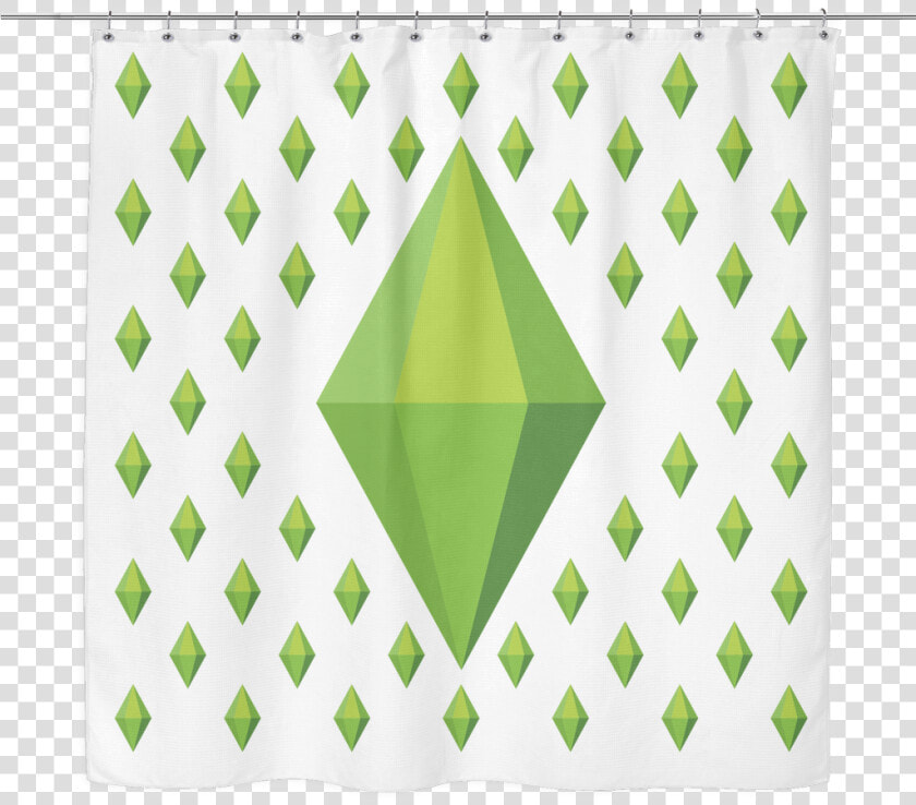 The Sims Plumbob Diamond Shower Curtain  HD Png DownloadTransparent PNG