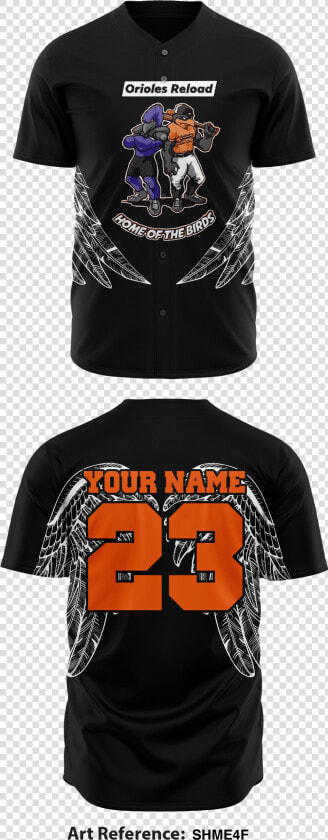 Orioles Reload Full Button Baseball Jersey   Active Shirt  HD Png DownloadTransparent PNG