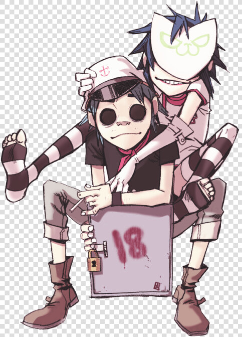 Gorillaz Drawing Side View   Gorillaz Noodle And 2d  HD Png DownloadTransparent PNG