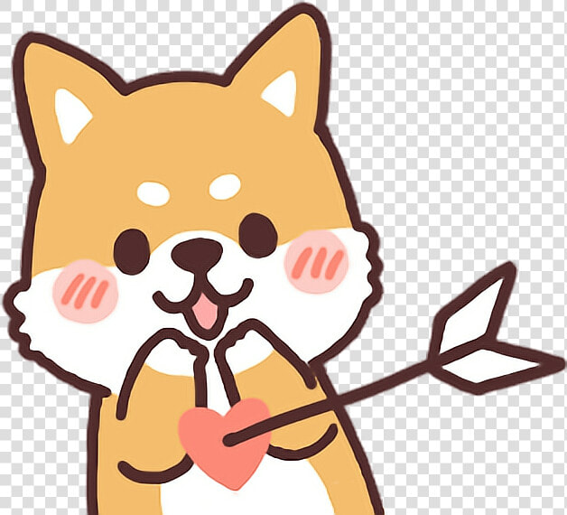 Dog Puppy Cute Love Aesthetic Kawaii   Shiba Inu Cartoon Png  Transparent PngTransparent PNG