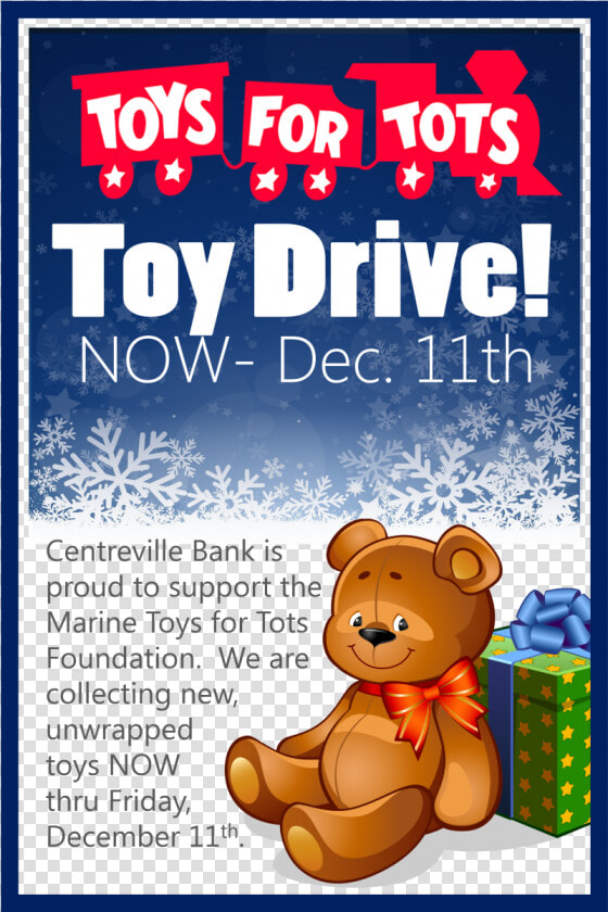 Centreville Bank Is Proud To Support The Marine Toys   Toys For Tots  HD Png DownloadTransparent PNG