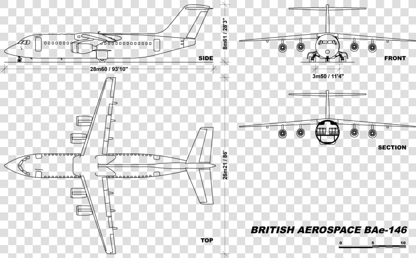 File   Bae146v1   0   Bae 146 300 Dimensions  HD Png DownloadTransparent PNG