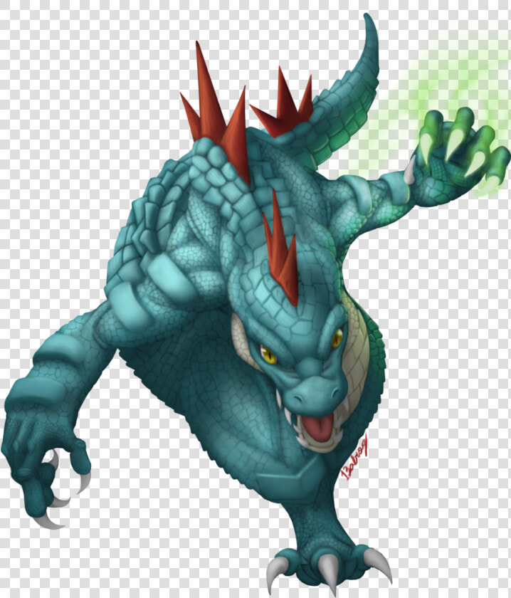  160 Feraligatr Used Dragon Claw And Crunch In The   Feraligatr Fan Art  HD Png DownloadTransparent PNG