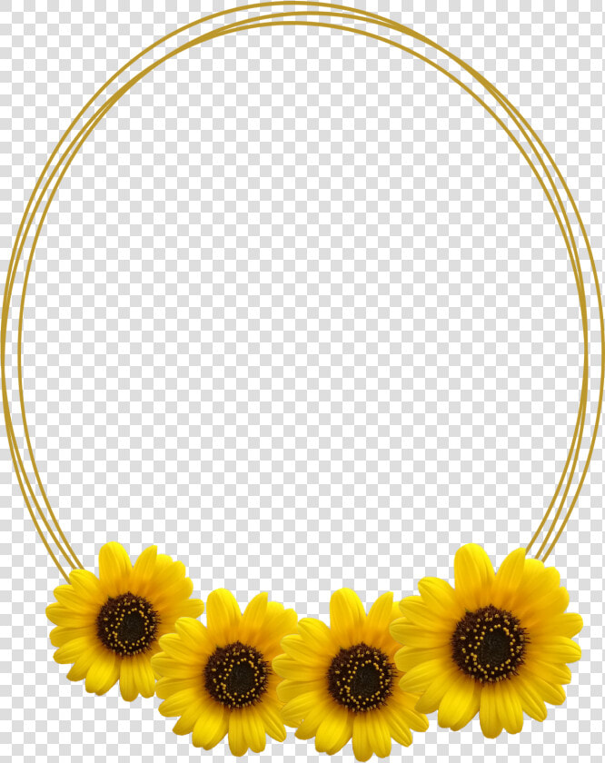  frame  frameremix  flower  sunflower   Sunflower  HD Png DownloadTransparent PNG