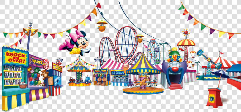 Royalty Free Stock Amusement Clipart Recreational Park   Mickey Mouse Amusement Park  HD Png DownloadTransparent PNG