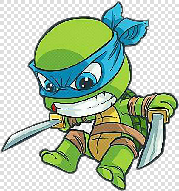  tmnt  tortugasninja  leonardo   Teenage Mutant Ninja Turtles Chibi  HD Png DownloadTransparent PNG