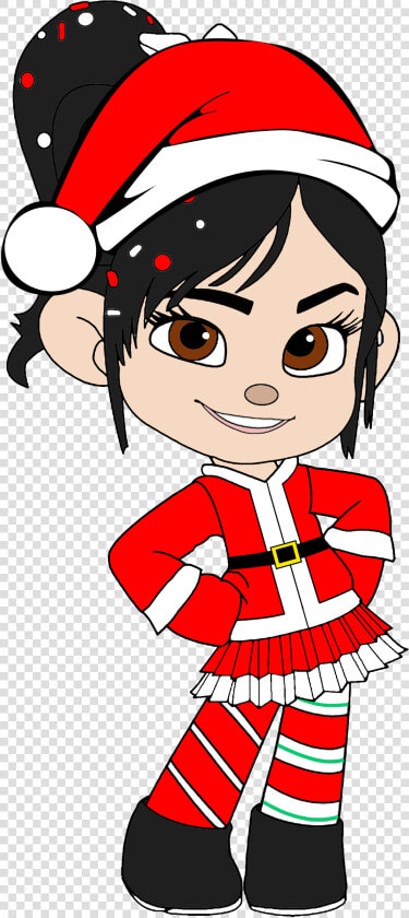 Vanellope As Mrs Claus With Santa Hat   Felix Calhoun And Vanellope  HD Png DownloadTransparent PNG