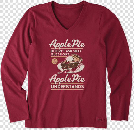 Women S Apple Pie Understands Long Sleeve Crusher Vee   Sweatshirt  HD Png DownloadTransparent PNG