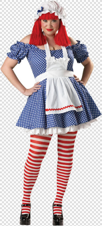 Plus Size Rag Doll Costume   Raggedy Ann Doll Halloween Costume  HD Png DownloadTransparent PNG