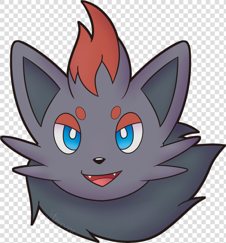 Zorua Headshot   Cartoon  HD Png DownloadTransparent PNG