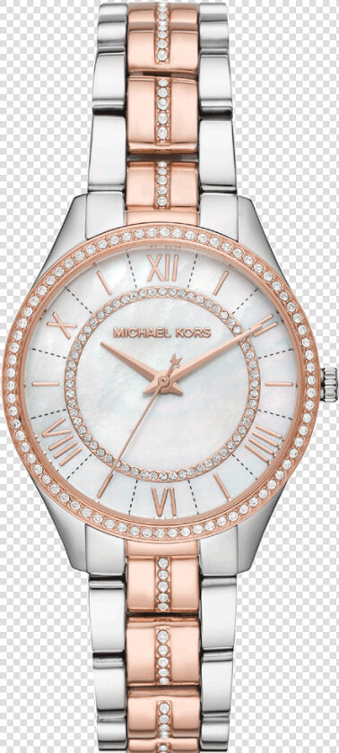 Michael Kors Lauryn   Mini Lauryn Pavé Two Tone Watch  HD Png DownloadTransparent PNG