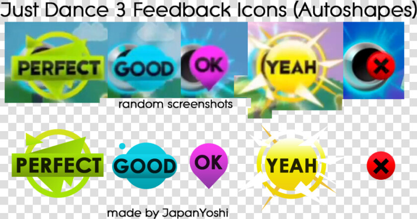 Just Dance 2 Just Dance 3 Feedback Icons By Japanyoshi d5xfdw2   Just Dance 3 Perfect  HD Png DownloadTransparent PNG