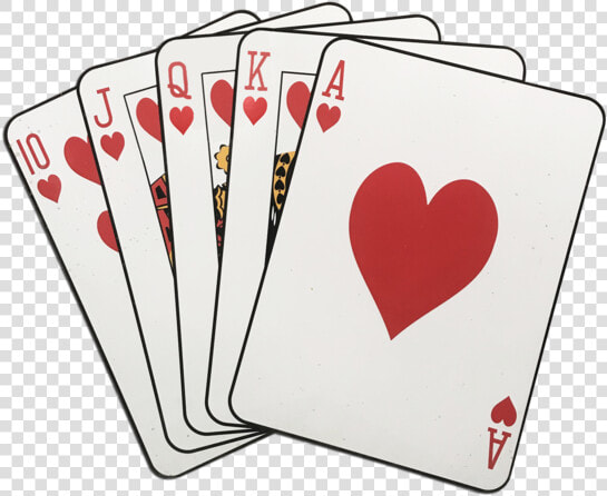 Flush Of Hearts   Poker  HD Png DownloadTransparent PNG