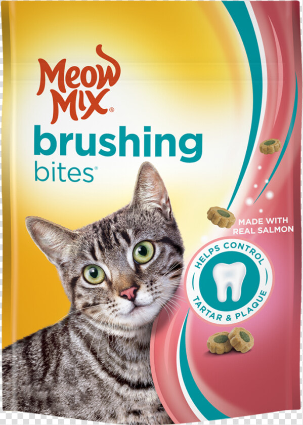 Meow Mix Brushing Bites Cat Treats Chicken Dental Bites  HD Png DownloadTransparent PNG