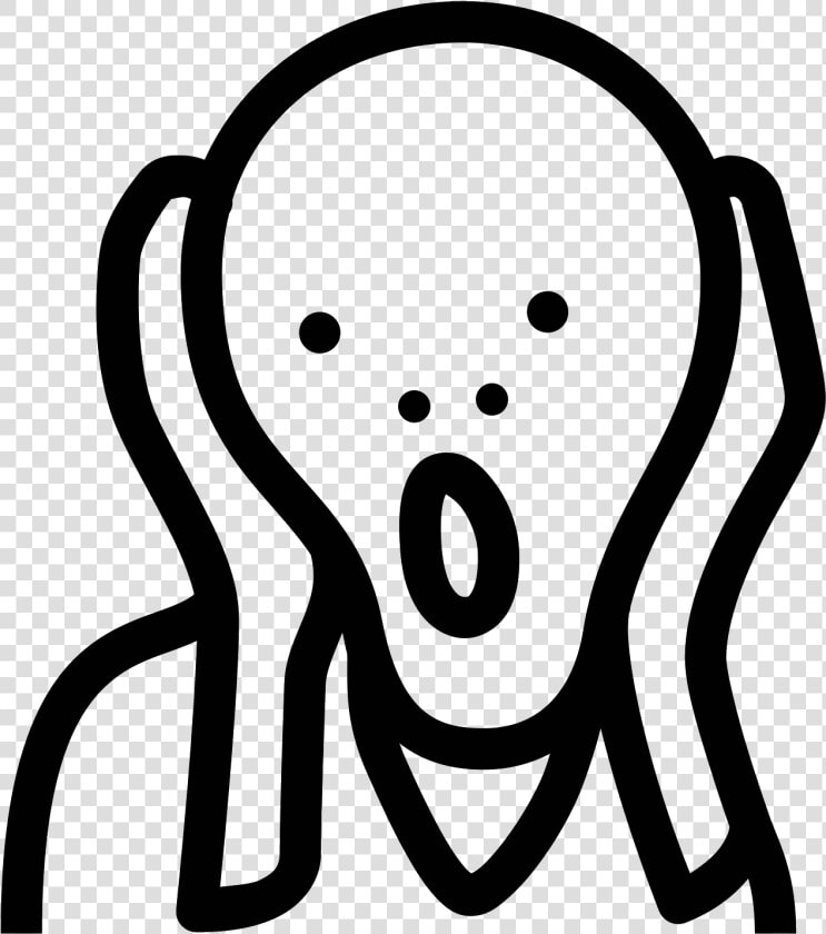 Clip Art Black And White Artist Vector Icon   Edvard Munch The Scream Icon  HD Png DownloadTransparent PNG