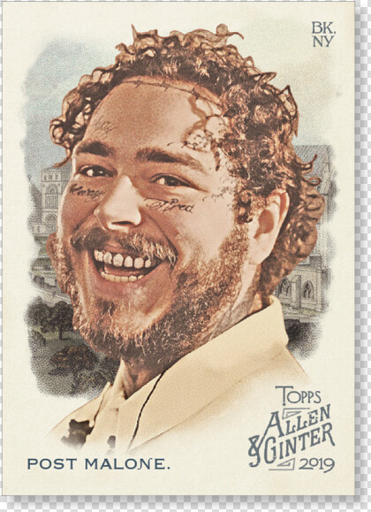 Post Malone 2019 Topps Allen  amp  Ginter Oversized Base   Allen And Ginter Pirate Cards  HD Png DownloadTransparent PNG