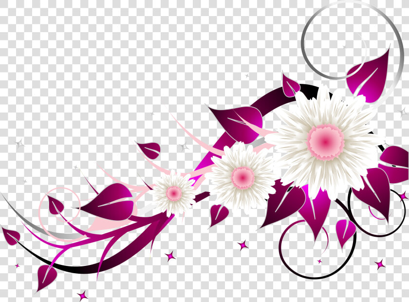 Nice Corner Piece Ppt   Flower Backgrounds Vector Free Download  HD Png DownloadTransparent PNG