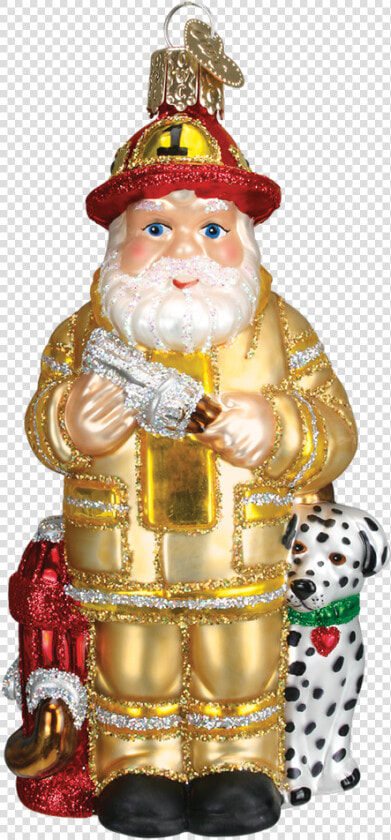 Old World Fireman Santa Ornament   Santa Claus  HD Png DownloadTransparent PNG