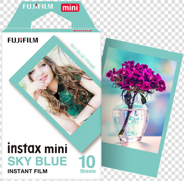 Fujifilm Instax Mini Instant Film Sky Blue   Fujifilm Instax Mini Sky Blue Film  HD Png DownloadTransparent PNG