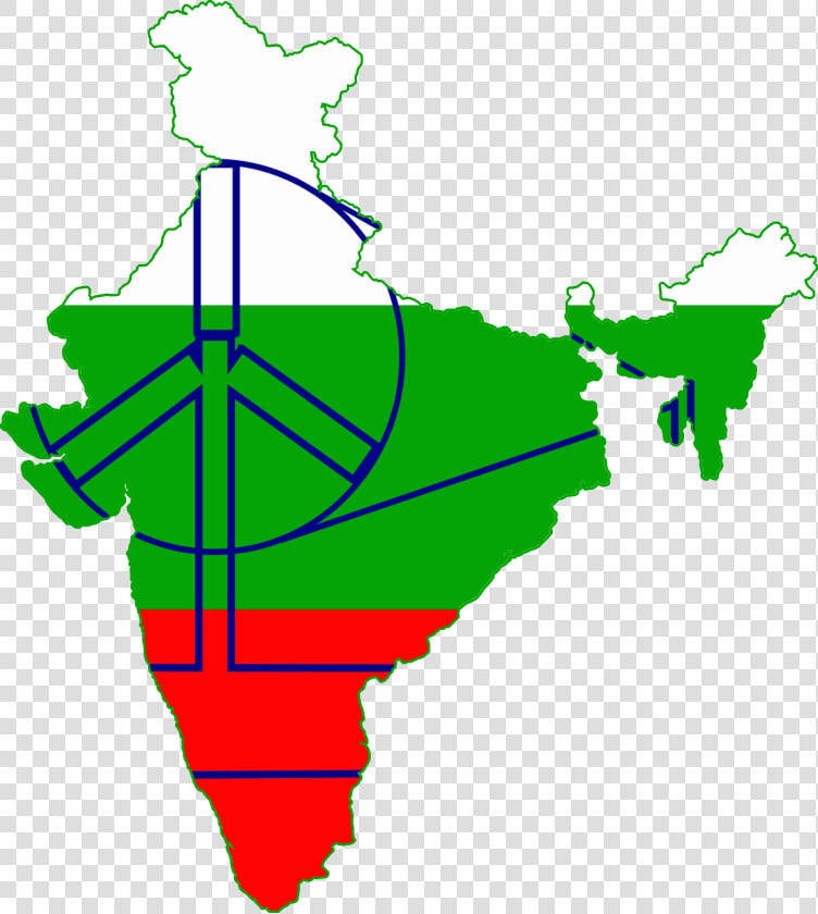 Flag Map Of India   Great Legalization Movement India  HD Png DownloadTransparent PNG